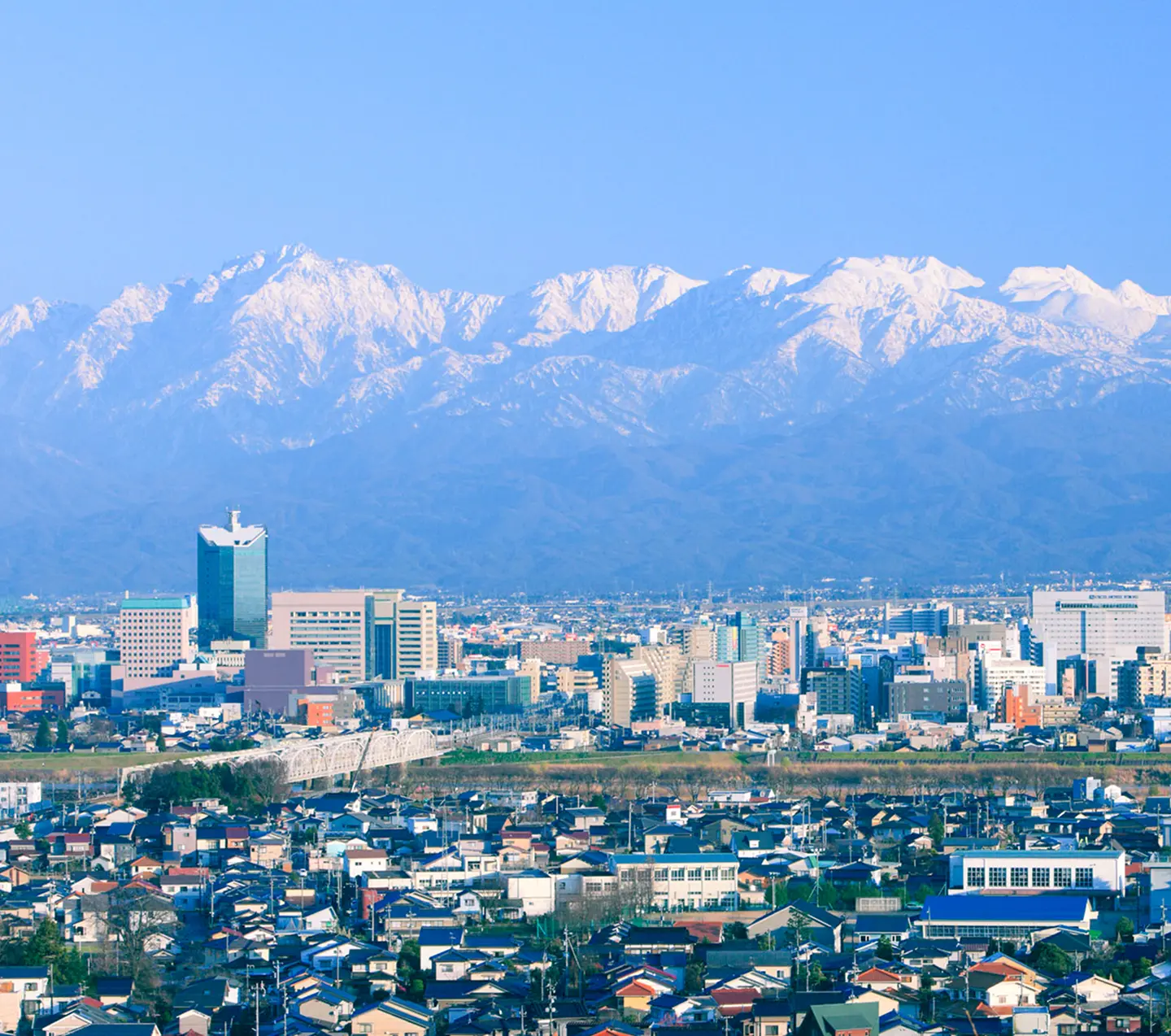 富山市と立山の写真